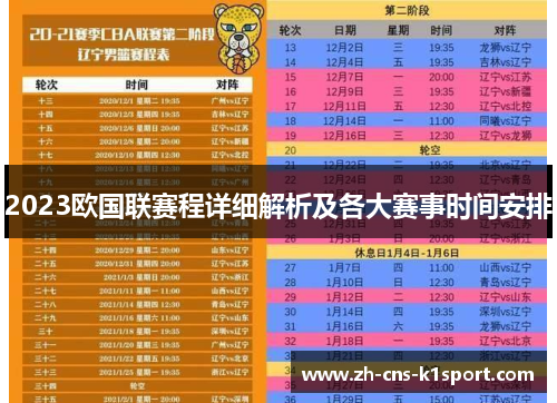 2023欧国联赛程详细解析及各大赛事时间安排 2023欧国联赛程详细解析及各大赛事时间安排